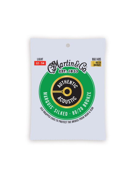 Acoustic Strings set Authentic Silked 80/20 bronze light 12-54