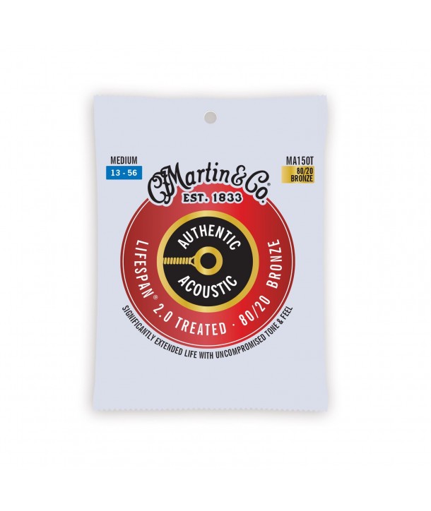 Acoustic strings set Authentic Treated 80/20 Bronze medium 13-56