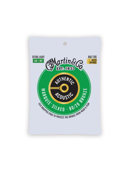Acoustic Strings set Authentic Silked 80/20 bronze extra-light 10-47