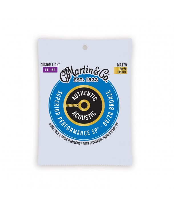 Juego de cuerdas folk Authentic SP 80/20 broncecustom-light 11-52