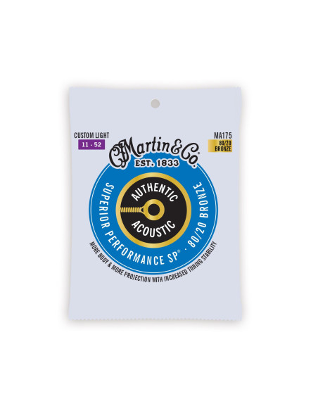 Acoustic strings set Authentic SP 80/20 Bronze custom-light 11-52