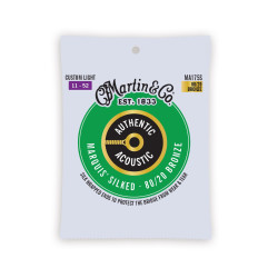 Acoustic Strings set Authentic Silked 80/20 bronze custom-light 11-52