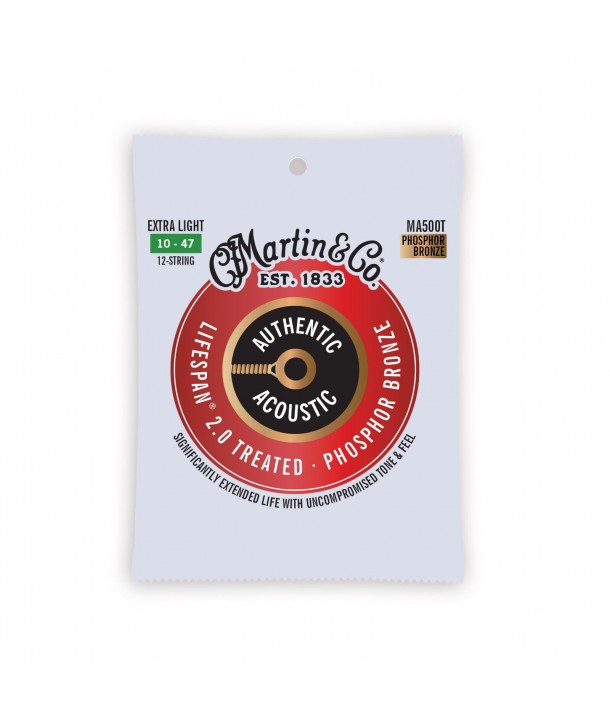 Acoustic 12-strings set Authentic Treated 92/8 phosphor bronze Extra-light 10-47