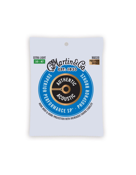 Acoustic strings set Authentic SP 92/8 Phosphor Bronze Extra-light 10-47