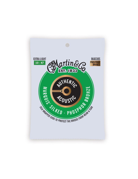 Acoustic Strings set Authentic Silked 92/8 Phosphor bronze extra-light 10-47