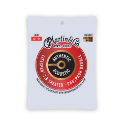 Acoustic strings set Authentic Treated 92/8 phosphor bronze light 12-54
