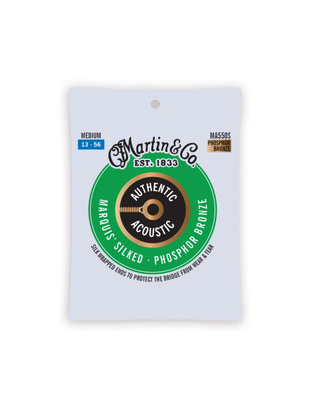 Acoustic Strings set Authentic Silked 92/8 Phosphor bronze medium 13-56