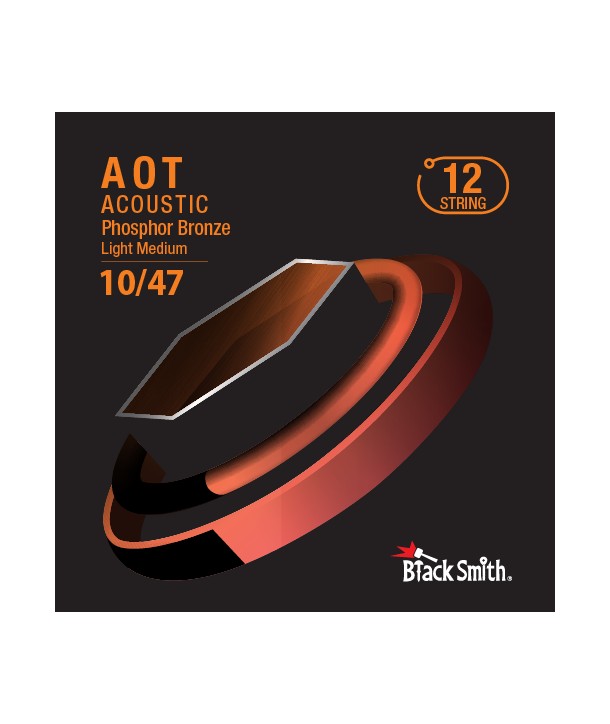 Jeu de 12 cordes Folk AOT Phosphore-bronze Medium-Light 10-47