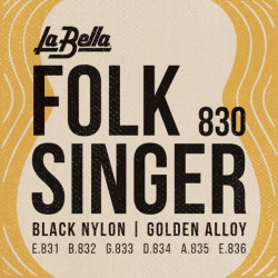 Jeu de cordes classique Folk Singer à boules Nylon noir