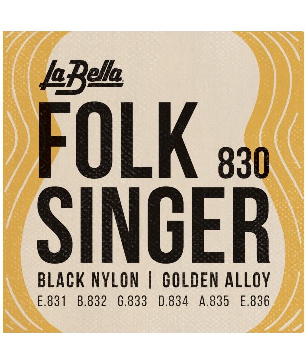 Juego de Cuerdas clásica Folk Singer nylon negro