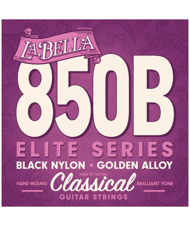 Jeu de cordes classiques Série Elite Nylon Noir 850-B