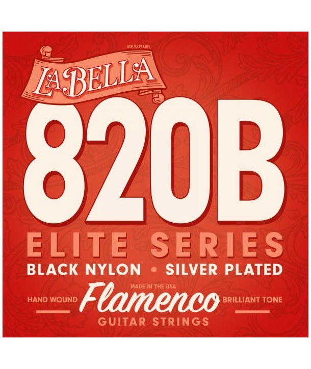 Jeu de cordes classique Série Elite Flamenco Nylon Noir 820-B
