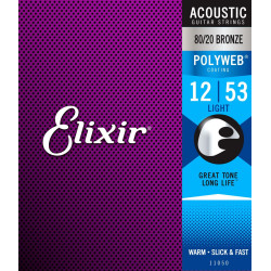 Jeu de cordes Folk Polyweb Bronze Light 12-53