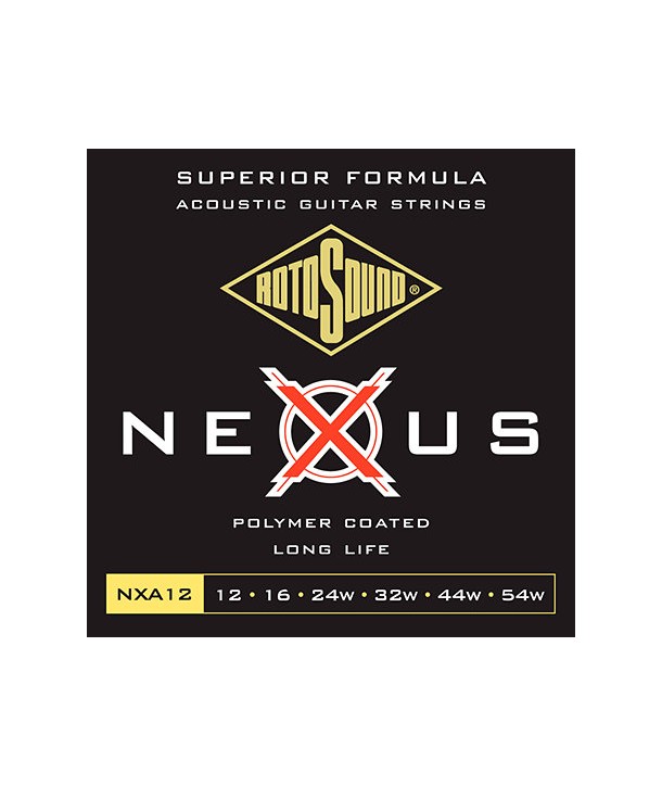 Acoustic strings set Phosphor bronze Nexus Clear coated Medium 12-54