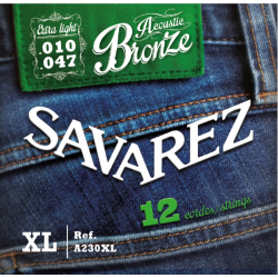 Jeu de 12 cordes folk Bronze Extra light 10-47