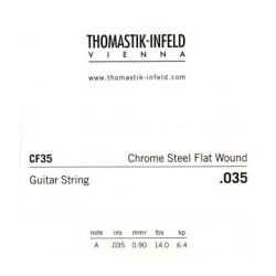 Corde à l'unité pour Guitare Classique Série N Superlona Chrome stell flatwound La 35