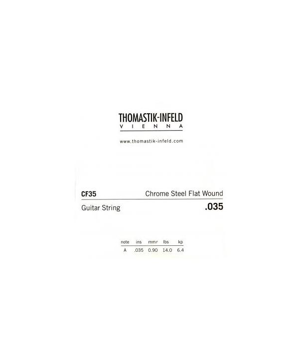 Corde à l'unité pour Guitare Classique Série N Superlona Chrome stell flatwound La 35