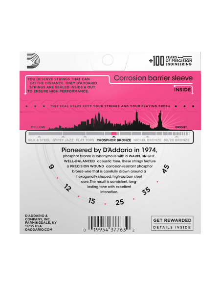 Acoustic strings set Phosphor Bronze Super light 9-45