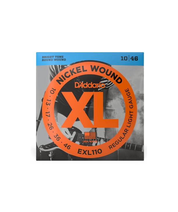 Jeu de cordes électriques Nickel Wound Light 10-46 filé rond nickel