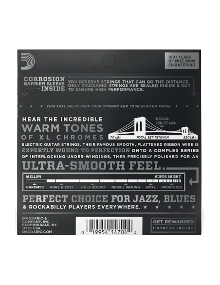 Electric strings set Chrome Jazz light 11-50