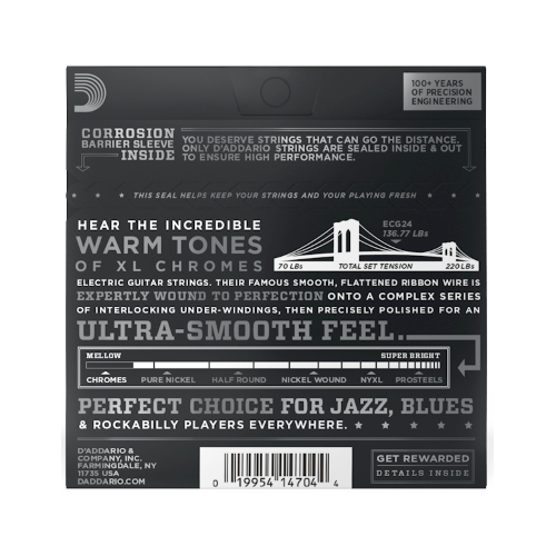 Electric strings set Chrome Jazz extra-light 10-48