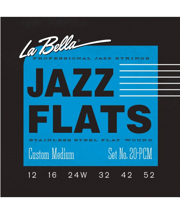 Jeu de cordes électriques Jazz flats Custom medium 12-52