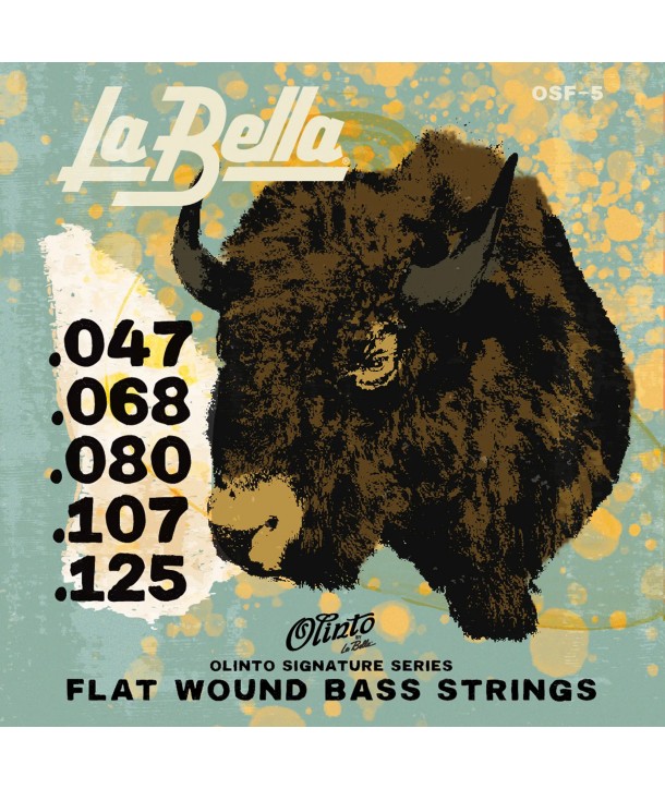 Jeu de 5 cordes pour basse Olinto Flat 47-125