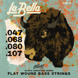 Jeu de 4 cordes pour basse Olinto Flat 47-107