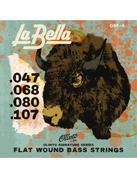 Bass 4 strings set Olinto Flat 47-107