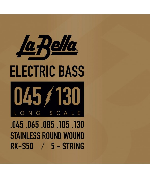 Jeu de 5 cordes pour basse RX Steel 45-130 