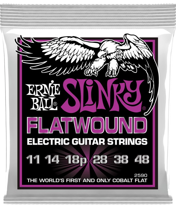 Jeu de cordes électriques Power Slinky Flatwound 11-48