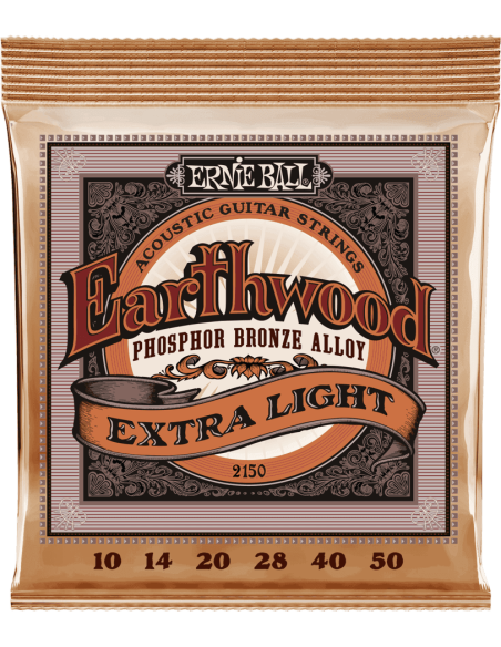 Jeu de cordes Folk Earthwood Phosphore Bronze Extra Light 10-50