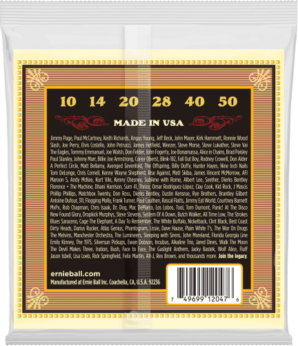 Jeu de cordes Folk Earthwood Bronze Extra Soft silk&steel 10-50