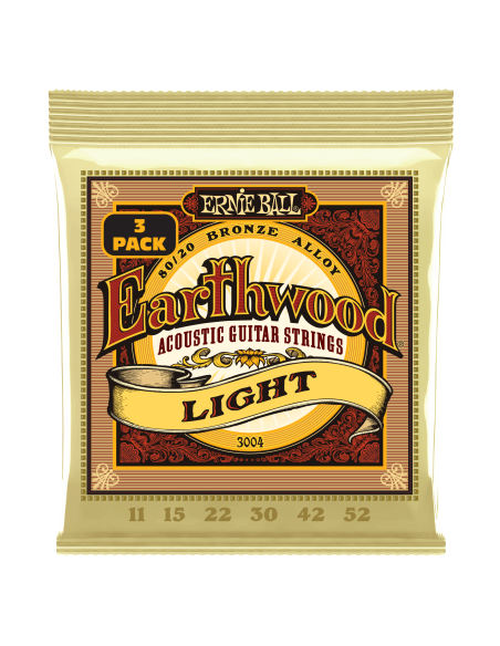 Pack 3 jeux de cordes Folk Earthwood Bronze Light 11-52