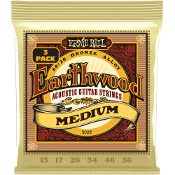 Pack de 3 jeux de cordes Folk Earthwood Bronze Medium 13-56