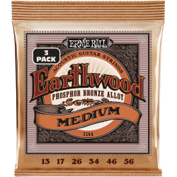 Pack 3 jeux de cordes Folk Earthwood Phosphore Bronze Medium 13-56