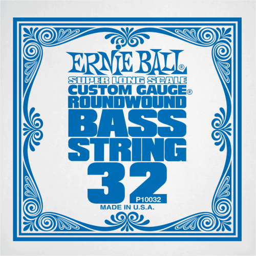 Corde à l'unité basse Ernie Ball nickel filé rond 032 super long scale