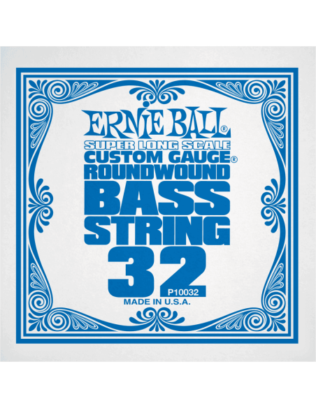 Corde à l'unité basse Ernie Ball nickel filé rond 032 super long scale