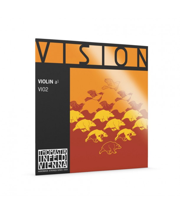 Corde à l'unité pour violon La filé aluminium Vision noyau synthétique tension souple 4/4