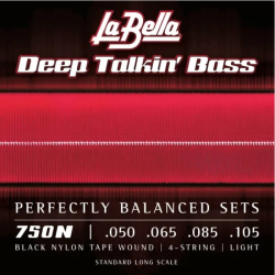 Jeu de cordes pour basse Deep Talkin Black nylon tape 50-105