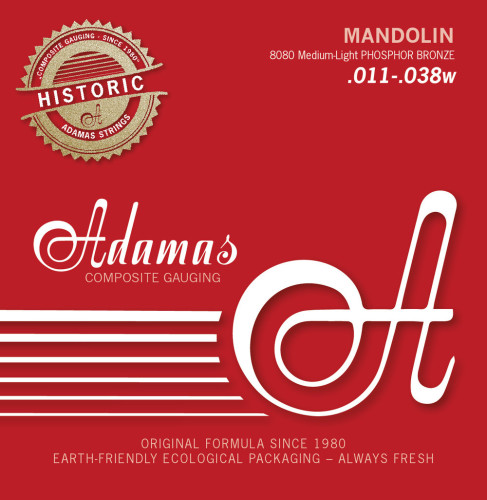 Mandolin strings set phosphor bronze medium light