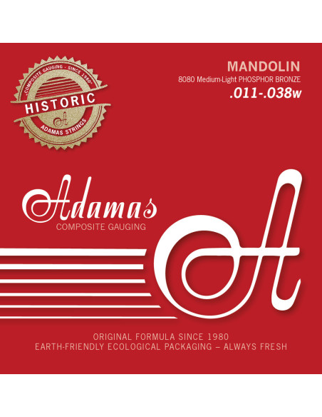 Mandolin strings set phosphor bronze medium light