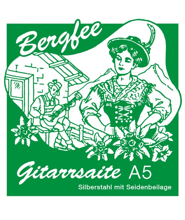 Corde à l'unité pour guitare acoustique Bergfee Silk & Steel argentée La5