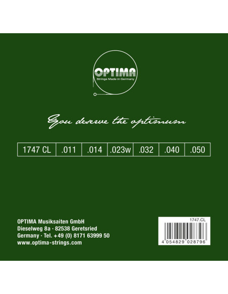 Jeu de cordes pour guitare acoustique Gold Strings custom lioght 11-50
