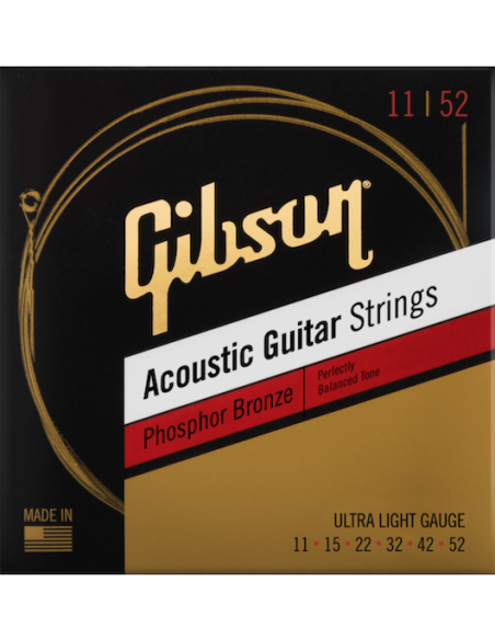 Jeu de cordes acoustiques Phosphore bronze ultra light 11-52