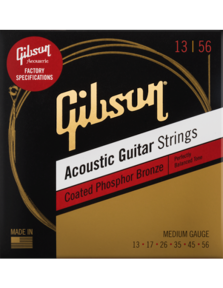 Jeu de cordes acoustiques Coated phosphore bronze medium 13-56