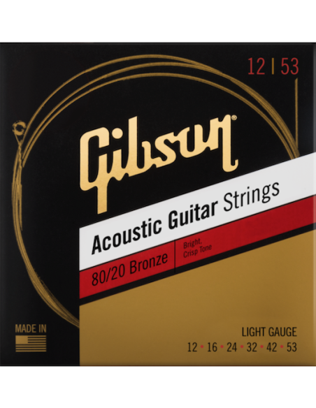 Jeu de cordes acoustiques Bronze 80/20 light 12-53