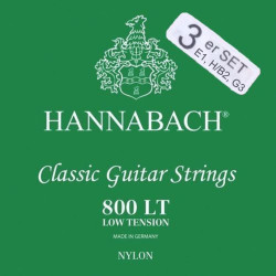 Lot de 3 cordes aigües à l'unité classiques Série 800 tension Low nylon