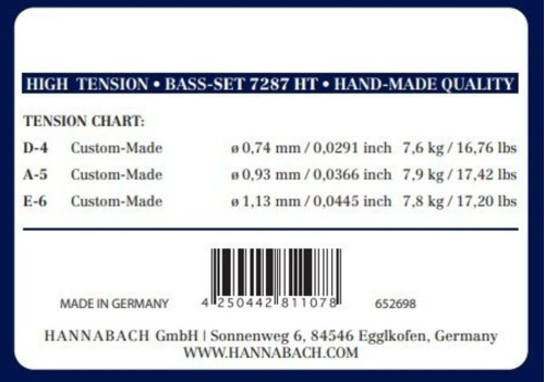 Lot de 3 cordes basses pour guityare classiquesSérie 728 Tension forte