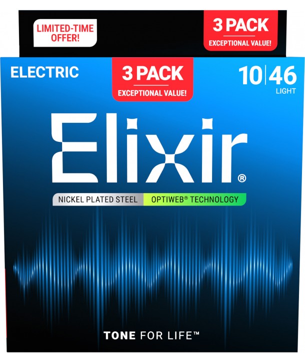 copy of3-Pack Electric strings set Optiweb Light 10-46